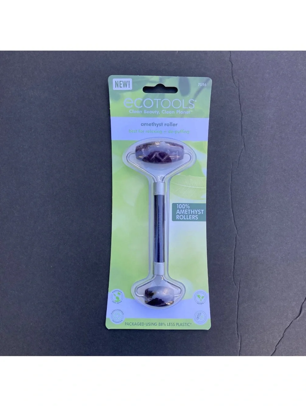 ecotools Facial Roller Amethyst Reduces Puffiness Smooths Skin Reduces Stress